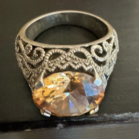 Espo Jubilee Joe Esposito Sterling Silver Peach CZ Ring Size 7 - Picture 8 of 9